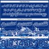 Custom Royal White 3D Pattern Waves Authentic Basketball Shorts - Image 3
