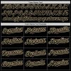 Custom Black Vegas Gold 3D Pattern Design Abstract Splatter Grunge Art Authentic Baseball Jersey - Image 4
