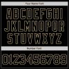 Custom Black Vegas Gold 3D Pattern Design Abstract Splatter Grunge Art Authentic Baseball Jersey - Image 5