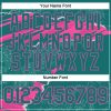 Custom Stitched Teal Pink 3D Pattern Design Torn Paper Style Sports Pullover Sweatshirt Hoodie - Image 4