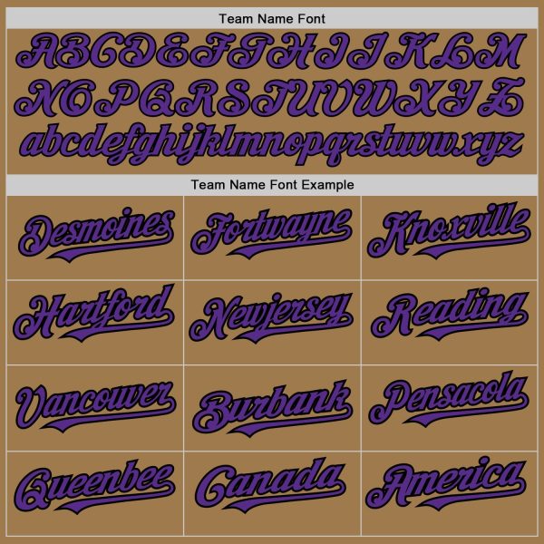 Custom Old Gold Pinstripe Purple-Black Authentic Fade Fashion Baseball Jersey - Image 5