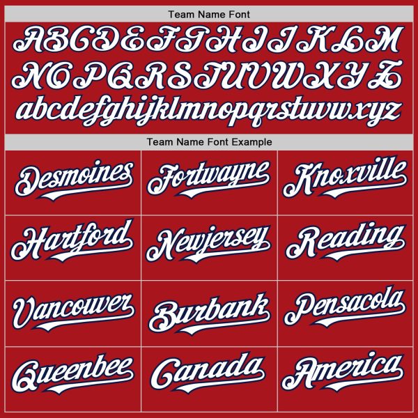 Custom Red Pinstripe White-Navy Authentic Fade Fashion Baseball Jersey - Image 5