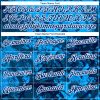 Custom Graffiti Pattern Royal-White 3D Performance Golf Polo Shirt - Image 4