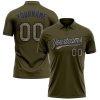 Custom Olive Camo-Navy Performance Vapor Salute To Service Golf Polo Shirt