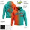 Custom Stitched Aqua Orange-Navy Gradient Fashion Sports Pullover Sweatshirt Hoodie - Image 2