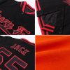 Custom Orange White-Purple Bomber Full-Snap Varsity Letterman Two Tone Jacket - Image 2