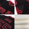 Custom Cream Black-Gray Bomber Full-Snap Varsity Letterman Two Tone Jacket - Image 2