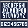Custom Navy White-Light Blue Bomber Full-Snap Varsity Letterman Hoodie Jacket - Image 5
