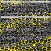 Custom Black Light Yellow-White Abstract Network 3D Pattern Design Bomber Full-Snap Varsity Letterman Hoodie Jacket - Image 4