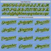 Custom Light Blue Green-Gold Authentic Baseball Jersey - Image 4