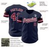 Custom Navy Crimson-White Authentic Baseball Jersey - Image 3