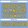 Custom Powder Blue Yellow-Navy Authentic Baseball Jersey - Image 5