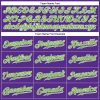 Custom Purple Neon Green-White Authentic Sleeveless Baseball Jersey - Image 3