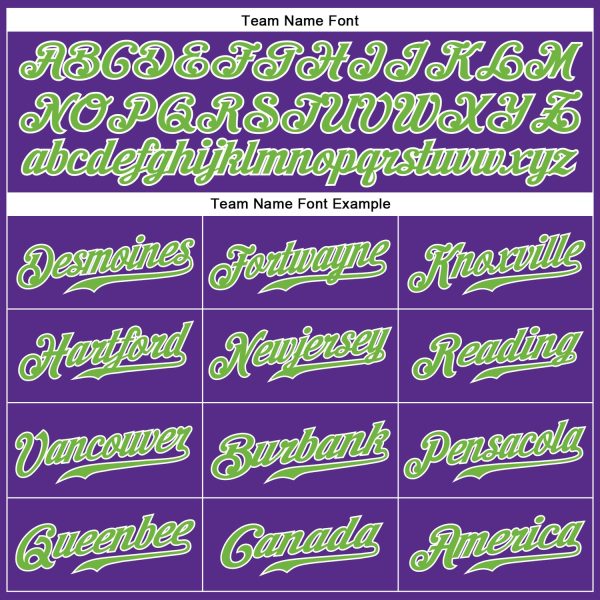 Custom Purple Neon Green-White Authentic Sleeveless Baseball Jersey - Image 3