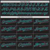 Custom Black Teal-Red Authentic Raglan Sleeves Baseball Jersey - Image 4