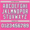 Custom Pink White-Light Blue Authentic Two Tone Baseball Jersey - Image 5