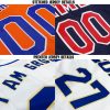 Custom Navy Orange-White Baseball Jersey - Image 6