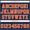 Custom Navy Orange-White Baseball Jersey - Image 4