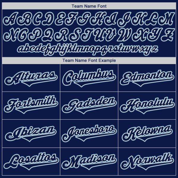 Custom Navy Navy-Powder Blue Authentic Baseball Jersey - Image 5