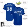 Custom Royal White Authentic Baseball Jersey - Image 3