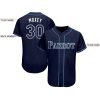 Custom Navy White-Powder Blue Baseball Jersey - Image 3